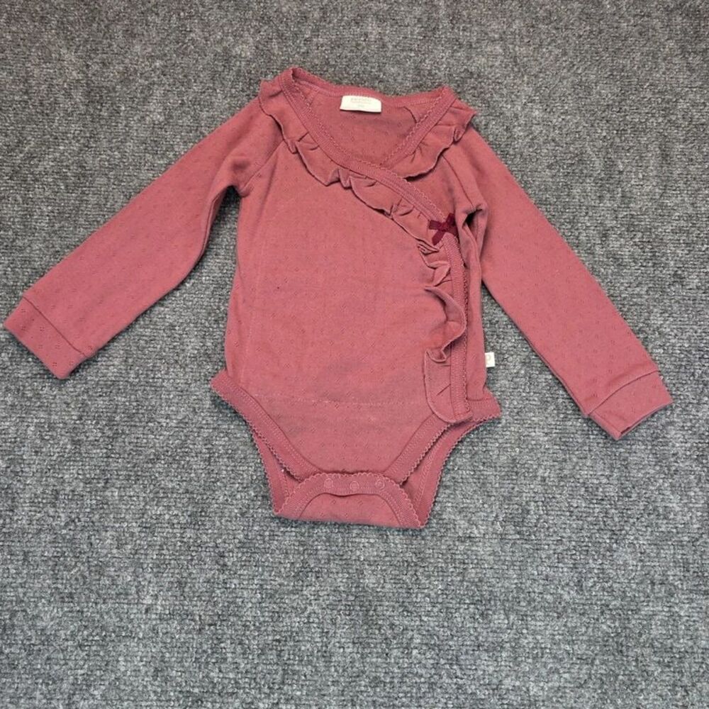 Baby Ruffle Wrap Long Sleeve Bodysuit 18M Dusty Rose